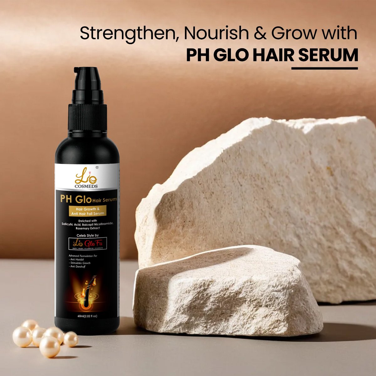 PHGLO Anti Dandruff Anti Hairfall Hair Growth Serum